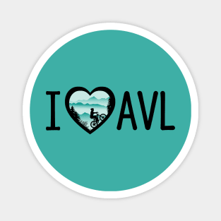 I Love AVL Biking - MintGreen 04 Magnet